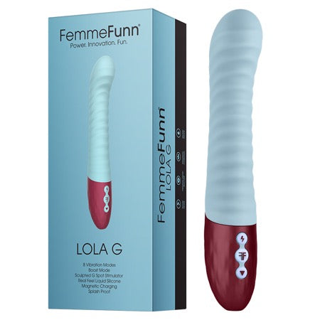 FemmeFunn Lola G Rechargeable Silicone G-Spot Vibrator Light Blue - Not Very Vanilla