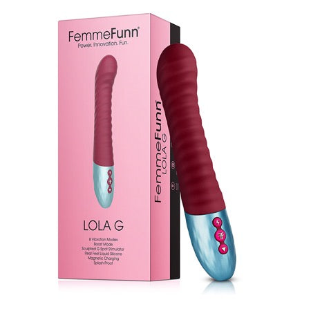 FemmeFunn Lola G Rechargeable Silicone G-Spot Vibrator Maroon - Not Very Vanilla