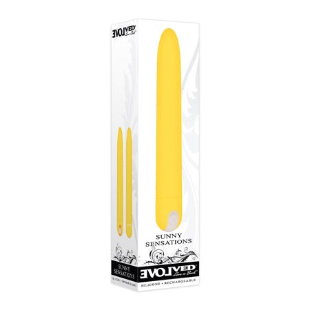 Evolved Sunny Sensations Rechargeable Silicone Sli mline Vibrator Yellow - Not Very Vanilla