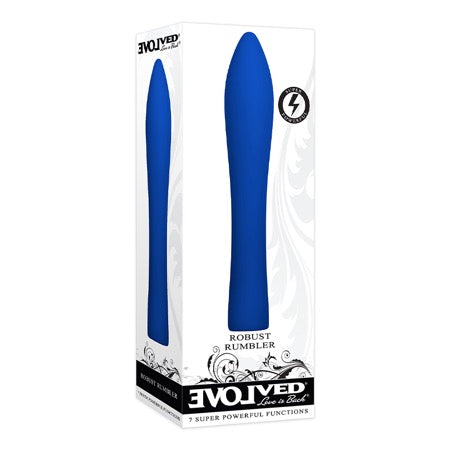 Evolved Robust Rumbler Rechargeable Silicone Sli mline Vibrator Blue - Not Very Vanilla