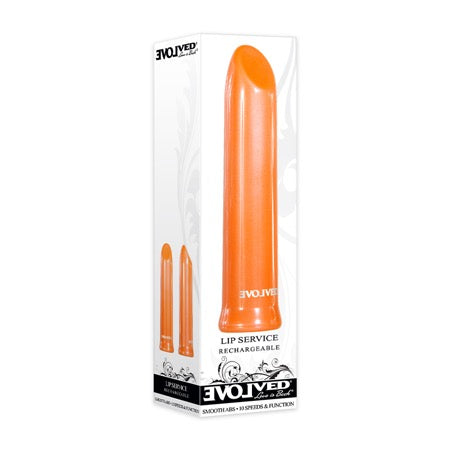 Evolved Lip Service Rechargeable Bullet Vibrator Orange - Not Very Vanilla