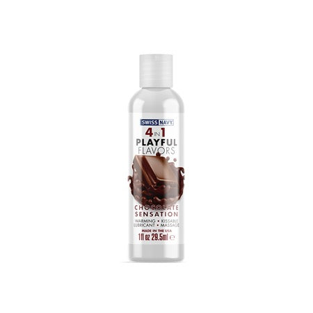 Swiss Navy 4 in 1 Playful Flavors Chocolate Sensation 1 oz. - Not Very Vanilla