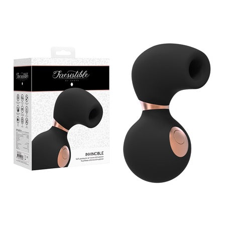 Shots Irresistible Invincible Soft Pressure Air Wave Clitoral Stimulator Black - Not Very Vanilla