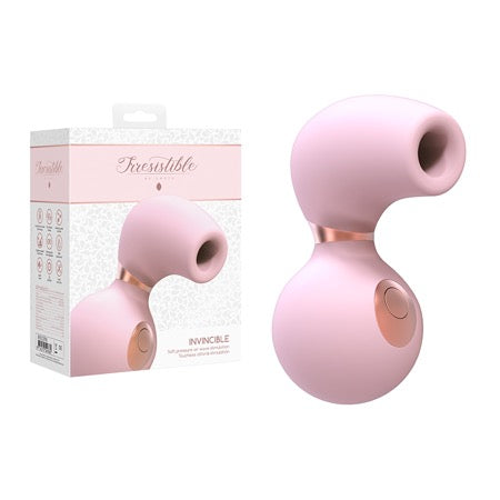 Shots Irresistible Invincible Rechargeable Silicone Soft Pressure Air Wave Clitoral Stimulator Pink - Not Very Vanilla