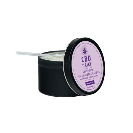 CBD Daily Massage Candle - Lavender 6 oz. - Not Very Vanilla