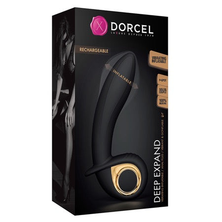 Dorcel Deep Expand Rechargeable Silicone Inflating Vibrator Black - Not Very Vanilla