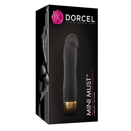 Dorcel Mini Must Mini Silicone Vibrator Black/Gold - Not Very Vanilla