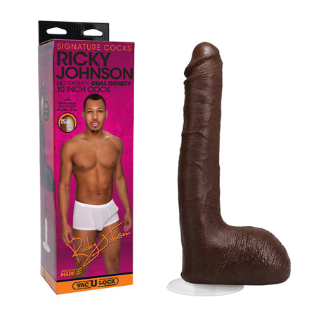 Signature Cocks Ricky Johnson 10-Inch ULTRASKYN Cock with Removable Vac-U-Lock Suction Cup - Not Very Vanilla