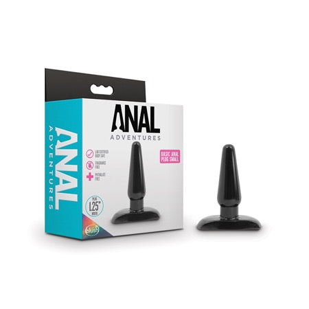 Blush Anal Adventures Basic Anal Plug Small Black - Not Very Vanilla