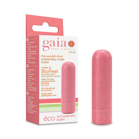 Blush Gaia Eco Rechargeable Bullet Vibrator Coral - Not Very Vanilla