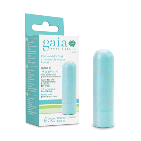 Blush Gaia Eco Rechargeable Bullet Vibrator Aqua - Not Very Vanilla