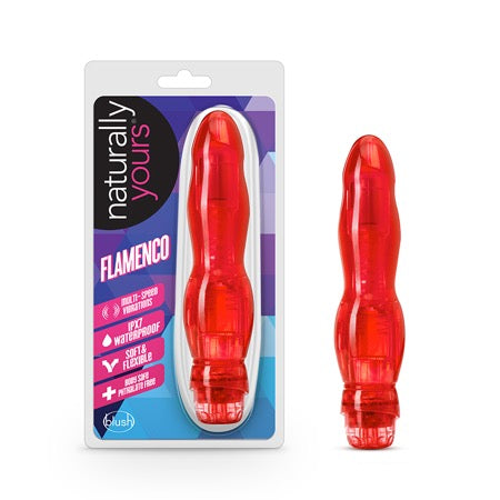 Blush Naturally Yours Flamenco Slimline Vibrator Red - Not Very Vanilla