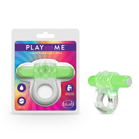 Blush Play with Me Teaser Vibrating C-Ring Green - Not Very Vanilla