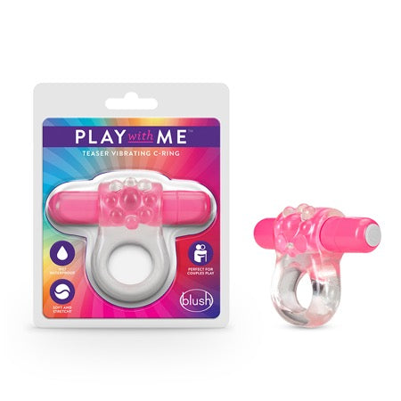 Blush Play with Me Teaser Vibrating C-Ring Pink - Not Very Vanilla