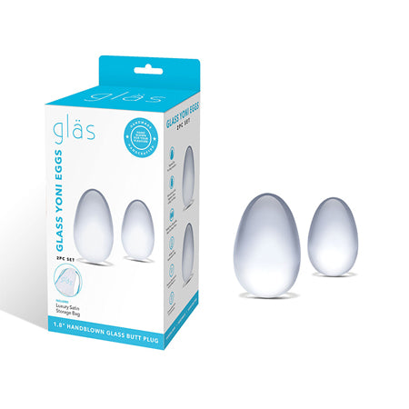 Glas 2-Piece Glass Yoni Egg Set - Not Very Vanilla