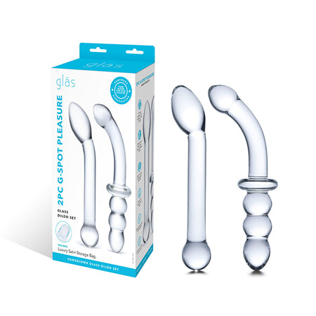 Glas 2-Piece G-Spot Pleasure Glass Dildo Set - Not Very Vanilla