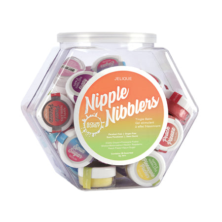 Jelique Nipple Nibbler Sour Tingle Balm Assorted Display Bowl/36 pcs 3 g - Not Very Vanilla