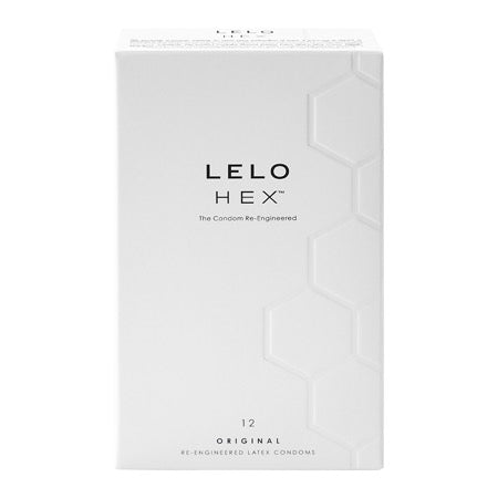 LELO HEX Original Lubricated Latex Condoms 12-Pack - Not Very Vanilla