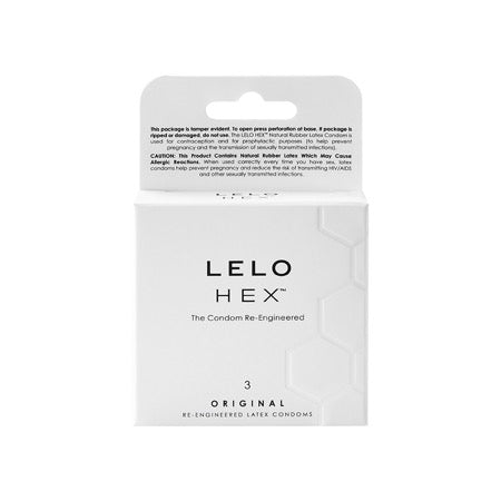 LELO HEX Original Lubricated Latex Condoms 3-Pack - Not Very Vanilla