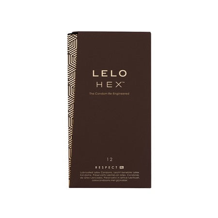 LELO HEX Respect XL Lubricated Latex Condoms 12-Pack - Not Very Vanilla