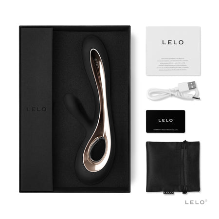 LELO SORAYA 2 Rechargeable Rabbit Vibrator Black - Not Very Vanilla