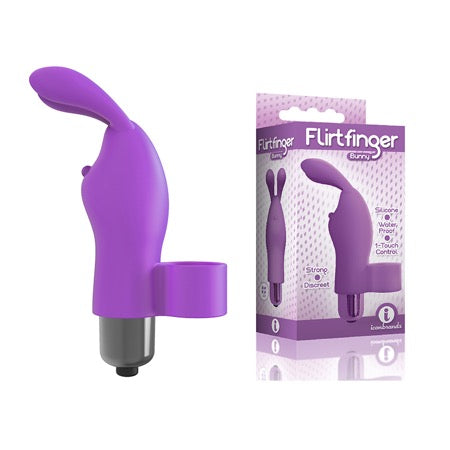 The 9's Flirt Finger Bunny Finger Vibrator Purple - Not Very Vanilla