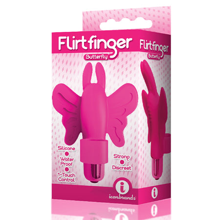 The 9's Flirt Finger Butterfly Finger Vibrator Pink - Not Very Vanilla