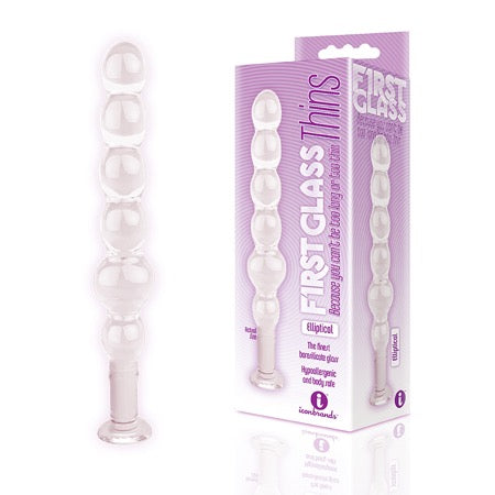 The 9's Glass Thins Elliptical Glass Plug - Not Very Vanilla