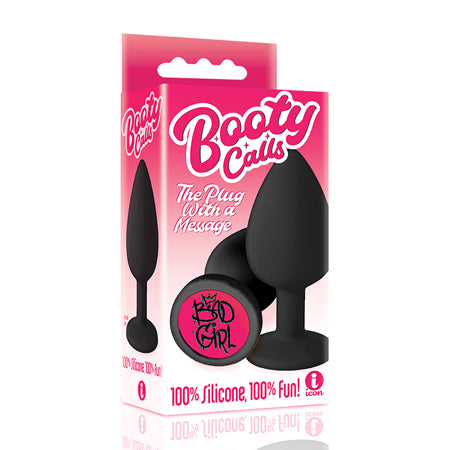 The 9's Booty Calls Silicone Butt Plug Black Bad Girl - Not Very Vanilla