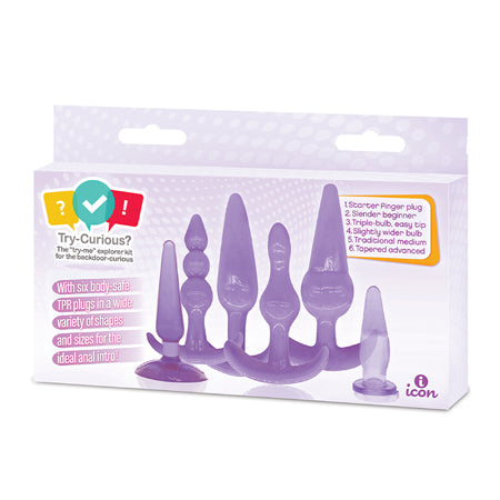 Try-Curious Anal Plug Kit Purple - Not Very Vanilla