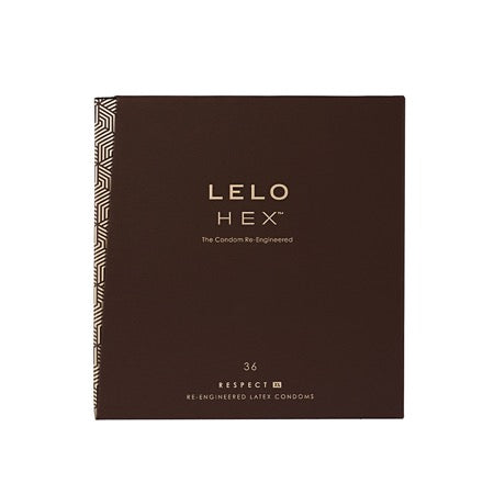 LELO HEX Respect XL Lubricated Latex Condoms 36-Pack - Not Very Vanilla