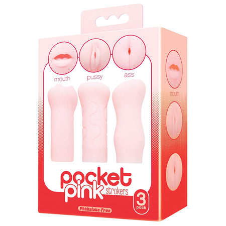 The 9's Pocket Pink Mini Masturbator Trio - Not Very Vanilla