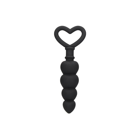 Ouch! Silicone Anal Love Beads Black - Not Very Vanilla