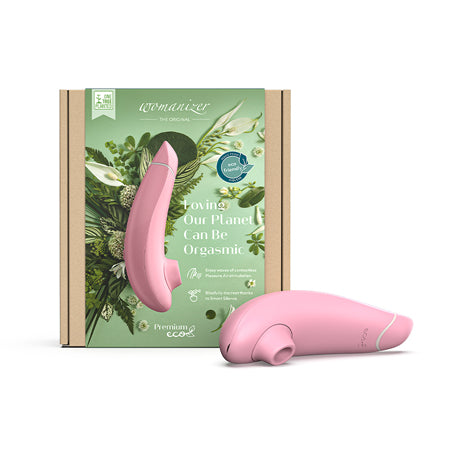 Womanizer Premium Eco Rechargeable Silicone Pleasure Air Clitoral Stimulator Rose - Not Very Vanilla