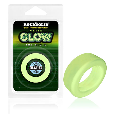 Rock Solid Sila-Flex Glow-in-the-Dark Big O C-Ring Green - Not Very Vanilla