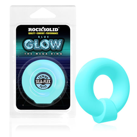 Rock Solid Sila-Flex Glow-in-the-Dark Mega Ring Blue - Not Very Vanilla