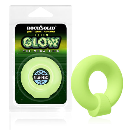 Rock Solid Sila-Flex Glow-in-the-Dark Mega Ring Green - Not Very Vanilla