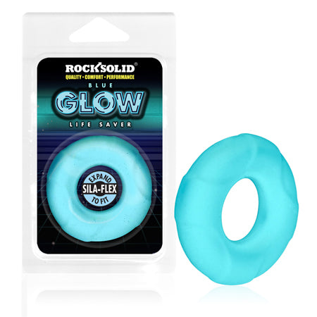 Rock Solid Sila-Flex Glow-in-the-Dark Life Saver C-Ring Blue - Not Very Vanilla