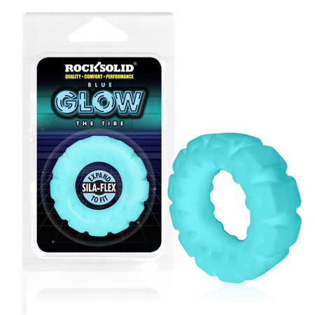 Rock Solid Sila-Flex Glow-in-the-Dark The Tire C-Ring Blue - Not Very Vanilla