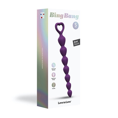 Love to Love Bing Bang Silicone Anal Beads Violet S - Not Very Vanilla