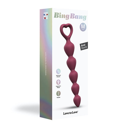 Love to Love Bing Bang Silicone Anal Beads Prune M - Not Very Vanilla