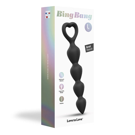 Love to Love Bing Bang Silicone Anal Beads Noir L - Not Very Vanilla