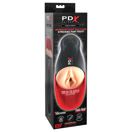 PDX Elite Fuck-O-Matic Rechargeable Vibrating Suction Stroker With Ball Cradle - Not Very Vanilla