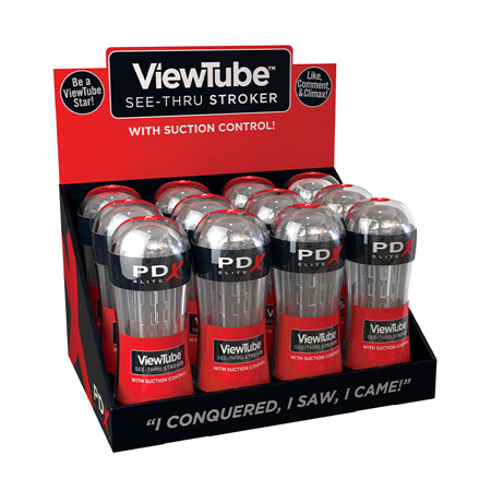 PDX Elite ViewTube See-Thru Stroker 12-Piece Display - Not Very Vanilla