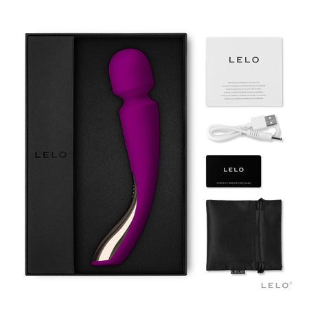 LELO SMART WAND 2 Medium Rechargeable Wand Vibrator Deep Rose - Not Very Vanilla