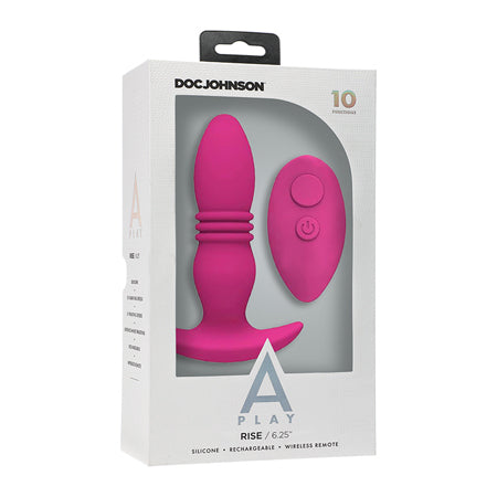 A-Play RISE Rechargeable Silicone Anal Plug with Remote Pink - Not Very Vanilla