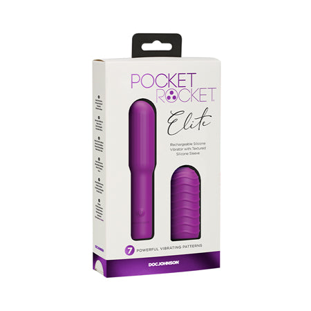 Pocket Rocket Elite Rechargeable Bullet With Removable Sleeve Purple - Not Very Vanilla