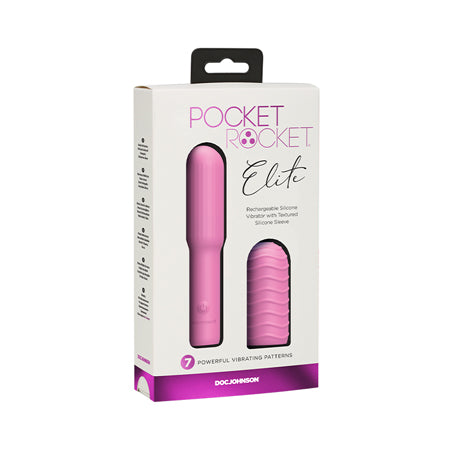 Pocket Rocket Elite Rechargeable Bullet With Removable Sleeve Pink - Not Very Vanilla