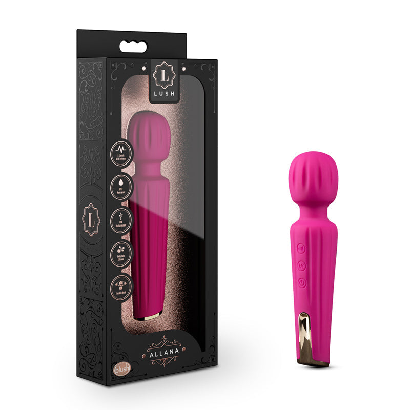 Blush Lush Allana Rechargeable Silicone Wand Vibrator Velvet