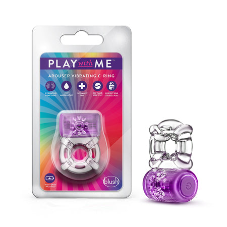 Blush Play with Me One Night Stand Vibrating C-Ring Purple - Not Very Vanilla